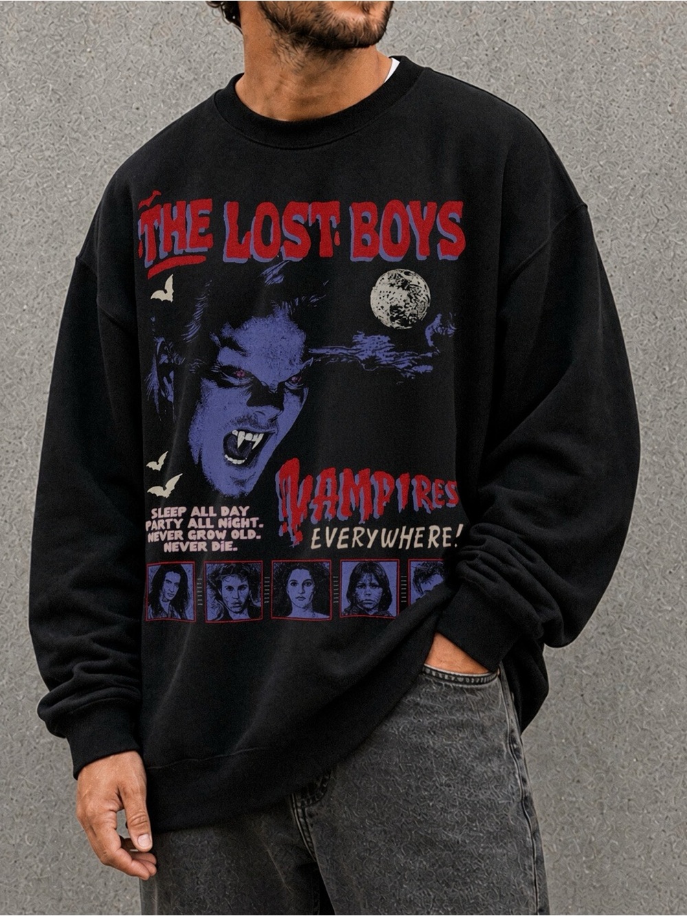 Vintage 80s The Lost Boys Movie
Vampires Everywhere Horror Graphic Sweatshirt